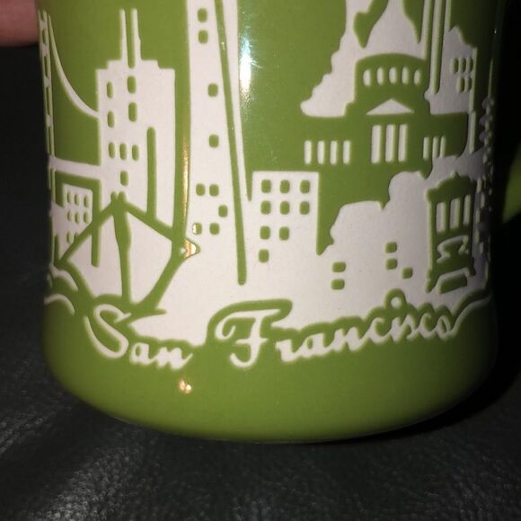 Beautiful San Francisco Artist Designed Chiseled City Scape Ceramic Mug - Picture 6 of 6